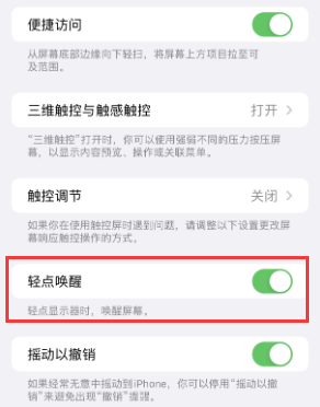 永靖苹果授权维修站分享iPhone轻点无法唤醒怎么办