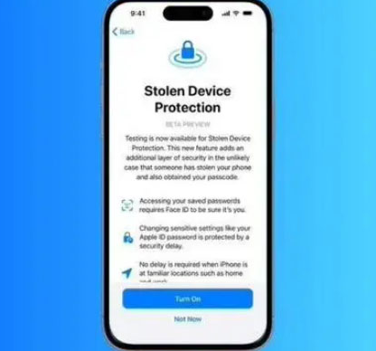 永靖苹果授权维修店分享被盗设备保护功能开启方法 