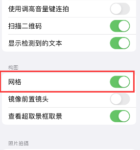 永靖苹果手机维修网点分享iPhone如何开启九宫格构图功能